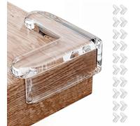 LAC Paraspigoli per Bambini Angolari in Gomma Trasparenti 20 Pezzi - Copri Angoli per Bambini - Para Spigoli per Mobili, Tavolo, Letto - Sicurezza Casa