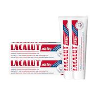 Lacalut Confezione doppia attiva, 2 x 75 ml, dentifricio, rassodamento immediato e rafforzamento delle gengive, cura dentale efficace e cura gengivale