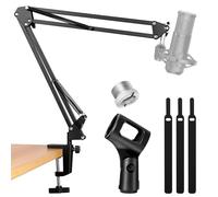 LacBec Braccio per Microfono, Asta Microfono Scrivania, Regolabile Supporto Microfono per Podcasting Streaming, Compatibile con HyperX QuadCast, Blue Yeti, Elgato Wave, Fifine & Altri Microfoni