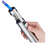 L'accendino gonfiabile a fiamma blu ad alta potenza e alta temperatura è portatile e può essere portato in giro. La dimensione della fiamma può essere regolata, il butano può essere riempito e puoi ac