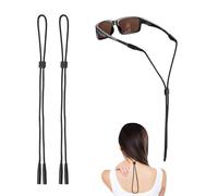 Laccetto occhiali regolabile in nylon 1 pezzo cordino fermo occhiali con terminali in silicone antiscivolo per occhiali da sole lettura e sport uso quotidiano leggero colore nero