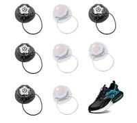 Lacci Automatici con Filo Metallico,Quick Lock Shoestrings,Chiusura Rapida Anelli per Scarpe,per Adatto a Tutti i Tipi di Scarpe Sportive All'aperto e Scarpe Casual(Nero,Bianco)