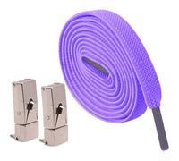 Lacci elastici senza lacci con chiusure a sgancio rapido per uomini, donne e bambini, lacci elasticizzati resistenti per scarpe sportive casual, facili da infilare (viola)