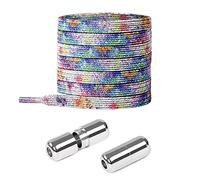 Lacci in Gomma Elastica con Chiusura in Metallo - Elastici Lacci Delle Scarpe Lacci Senza Nodo, No Tie Lacci Scarpe/Senza Bisogno di Legarli, per Scarpe da Ginnastica,Scarpe Casual,Scarpe da Corsa