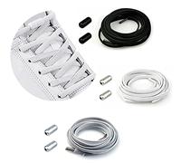 Lacci in Gomma Elastica con Chiusura in Metallo - Elastici Lacci Delle Scarpe Lacci Senza Nodo, No Tie Lacci Scarpe/Senza Bisogno di Legarli, per Scarpe da Ginnastica,Scarpe Casual,Scarpe da Corsa