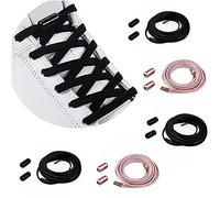 Lacci in Gomma Elastica con Chiusura in Metallo - Elastici Lacci Delle Scarpe Lacci Senza Nodo, No Tie Lacci Scarpe/Senza Bisogno di Legarli, per Scarpe da Ginnastica,Scarpe Casual,Scarpe da Corsa