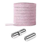 Lacci in Gomma Elastica con Chiusura in Metallo - Elastici Lacci Delle Scarpe Lacci Senza Nodo, No Tie Lacci Scarpe/Senza Bisogno di Legarli, per Scarpe da Ginnastica,Scarpe Casual,Scarpe da Corsa
