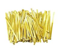 Lacci in metallo 1000Pcs TCandy Lollipop Cookie Packaging Clear OPP Cellophane Bag Wedding Birthday Party(1000pcs gold 7.8cm)