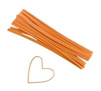 Lacci in metallo 1200Pcs Candy Lollipop Wrapping Baking Cello Gift Bags Sealing Binding Wire Wedding Party Decor 0.4 * 10cm(Orange)