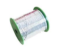 Lacci in metallo 2Roll Multicolor Gift Packaging Wrap Ribbon Rope Food Bread Bag Plastic Clip Binding for Gift Packing(Chocolate)