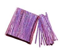 Lacci in metallo 4000pcs Laser Plastic Twist Ties 10cm Closure Wire Wraps Bundling Handmade Jewelry Packaging(Pink 1)