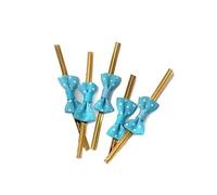 Lacci in metallo 50Pcs Wire Tie for Bowknot Candy Cookie Cake Cello Bags Wedding Party Decorations Packaging Zip(Skyblue)
