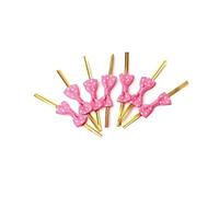 Lacci in metallo 50Pcs Wire Tie for Bowknot Candy Cookie Cake Cello Bags Wedding Party Decorations Packaging Zip(Pink)