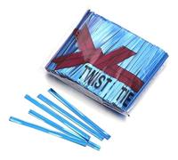 Lacci in metallo 7600Pcs Plastic Iron Tie Colorful Multi-Size Wire Sealing Binding for Candy Lollipop Cookies Food Gift Party Packaging(Blue,4X60mm)
