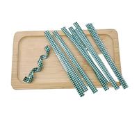 Lacci in metallo 800pcs Color Lattice Wire for Cello Bag Cake Lollipop Gifts Packgae Wedding Party DIY Packaging Tool Supplies 12cm(Green Lattice)