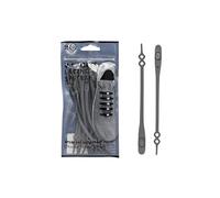 Lacci in silicone Lazy Laces La terza generazione di lacci in silicone a doppio foro 14 pezzi senza lacci per scarpe per adulti e ammaccature, Grigio,
