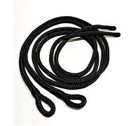 Lacci per parafango da 10 mm, 1,5 m/2,5 m, treccia su treccia cucita e montata, confezione da 2 (nero, 1,5 m)