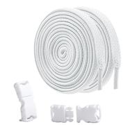 Lacci per scarpe da ginnastica senza cravatta, lacci elastici elasticizzati per un facile utilizzo, lacci per scarpe regolabili e versatili senza cravatta per scarpe casual e casual, bianco, Se