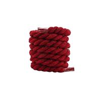 Lacci rotondi in cotone e lino intrecciati, lacci spessi per scarpe da ginnastica, qualità colorata, 1 cm più spessi, per scarpe da ginnastica da corsa, stivali(Wine red,L)