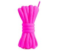 Lacci rotondi ovali per scarpe sportive, 120 cm, colore rosa fluorescente, ideali per scarpe da ginnastica, tennis, basket, scarpe da calcio, atletica leggera e corridori