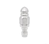 L'acciaio inossidabile dell'ugello di pulizia dello scolo 1/4 si collega rapidamente con uno anteriore e sei getti posteriori progettati per sbloccare il tubo ad alta pressione