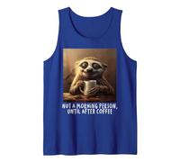 L'accidia ha Bisogno di caffè, Il brontolone mattutino, di Canotta, Uomo, Blu Reale, XXL