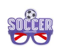 Laccio Occhiali Colorato Lunettes de supporter de Football de coupe européenne, décoration de fête à thème de Football, accessoires de Occhiali Plastica Trasparente (Purple, One Size)