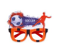 Laccio Occhiali Colorato Lunettes de supporter de Football de coupe européenne, décoration de fête à thème de Football, accessoires de Occhiali Plastica Trasparente (Red, One Size)