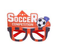 Laccio Occhiali Colorato Lunettes de supporter de Football de coupe européenne, décoration de fête à thème de Football, accessoires de Occhiali Plastica Trasparente (Orange, One Size)