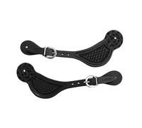 LACCIOLI CINTURINI PER SPERONI WESTERN A FASCIA LARGA IN CUOIO BASKET
