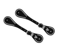 LACCIOLI CINTURINI PER SPERONI WESTERN IN CUOIO BORCHIATO