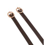 Lacciolini in cuoio con fibbia rifiniture rose gold per speroni Equestro