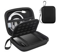 Lacdo Custodia Hard Disk Esterno 2.5" per UnionSine Ultra Slim Portable External Hard Drive 250GB 320GB 500GB 750GB 1TB 2TB 4TB 5TB USB 3.0 HDD 2.5 Pollice EVA Borsa da Viaggio, Nero