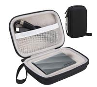 Lacdo Custodia Hard Disk Esterno per Samsung T9 Portable Solid State Drives 1TB 2TB 4TB USB 3.2 Esterno Portatile SSD 500GB 1TB 2TB USB 3.2 Custodia Rigida Impermeabile Protettiva Borsa, Nero+Grigio