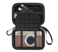 Lacdo Custodia per Fotocamera per KODAK PIXPRO C1 Friendly Zoom Digital Camera, Borsa Rigida per il Trasporto e Protezione di Fotocamere EVA, Compatibile con Cavo USB, Batterie, Nero+Nero