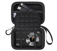 Lacdo Custodia per Il Trasporto Della Fotocamera per CAMKORY DC403, KODAK PIXPRO FZ55, Canon PowerShot G7 X Mark III/SX740, Sony ZV-1/ RX100 VII, Panasonic LUMIX ZS99 Digital Camera, Nero+Nero