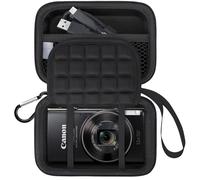 Lacdo Custodia per il trasporto della fotocamera per Canon PowerShot ELPH 360/200/185/180/190/350, Sony Cyber-Shot DSC-W830/WX350/WX500/W810/W800 Digital Camera, Nero+Nero