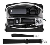 Lacdo Custodia per il trasporto della fotocamera per DJI Osmo Pocket 4 3 Accessori Creator Combo, Borsa da Viaggio Portatile Osmo Pocket 4 3 Case, Borsa Tutto-in-Uno con Tracolla, Grigia