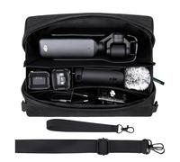 Lacdo Custodia per il trasporto della fotocamera per DJI Osmo Pocket 4 3 Accessori Creator Combo, Borsa da Viaggio Portatile Osmo Pocket 4 3 Case, Borsa Tutto-in-Uno con Tracolla, Nero
