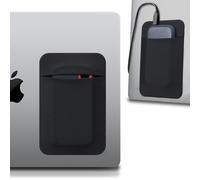 Lacdo Custodia Portatile per Disco Rigido per Laptop, Stick on Pouch con Adesivo Riutilizzabile, per SanDisk, Samsung, Crucial, Unità SSD Esterna Portatile Custodia per Disco Rigido, Nero