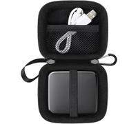 Lacdo Custodia Rigida Hard Disk Esterno per W D 1TB 2TB Elements SE Portable SSD USB 3.0 External Solid State Drives EVA Antiurto Impermeabile Protettiva Borsa, Nero+Nero