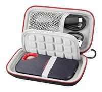 Lacdo Custodia Rigida per SANDISK Extreme Portable SSD (Modello Nuovo/Vecchio) Unità a Stato Solido Esterna 1TB 2TB 4TB 500GB 8TB, Astuccio Protettivo da Viaggio in EVA Antiurto per cavo USB, Nero