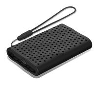 Lacdo Silicone Custodia Hard Disk Esterno per Samsung T9 Portable SSD 1TB 2TB 4TB Unità Esterna a Stato Solido, Cover Protettiva in Silicone Morbido per SSD T9 Shield, con Cordino, Nero
