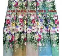 Lace Embroidery Mesh 3D Floral Fabric Spring And Summer Semi Transparent Multi-color DIY Designer Dress(2 apricot)