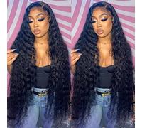 Lace Front Wigs Human Hair 180% Density Curly Wigs for Black Women 13x4 HD Trasparente Lace Frontal Wigs Human Hair Wet and Wavy Lace Front Wigs Human Hair Pre Plucked with Natural Baby Hair