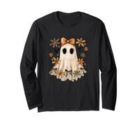 Lace Ghost Halloween, Fiocco Boojee Coquette, Spooky Vibes, Maglia a Manica