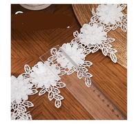 Lace Ribbon For Wedding Decor Party Dress DIY Sewing Accessories Beaded Applique White 3D Flower Embroidery Fabric Crafts Supply(Color3)