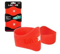 LACEEZE Fasce Originali - Come Si Vede su Dragons' den - Tecnologia a Costine - Lacci di Sicurezza - Impediscono Lo srotolamento, Adatto per Scarpe C13 - UK 6.5, Rosso, Ideale per Scarpe Sportive