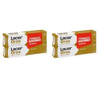 LACER OROS - Dentifricio 2 x 125 ml, protezione orale integrale, tripla azione, previene il sanguinamento, riduce la sensibilità dentale, protegge contro la carie (Confezione da 2)