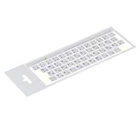 Lacerto® | 14 x 14 mm adesivo russo tedesco per tastiere PC/laptop e notebook con laminato antigraffio opaco | Colore: rosso/grigio chiaro (non trasparente)